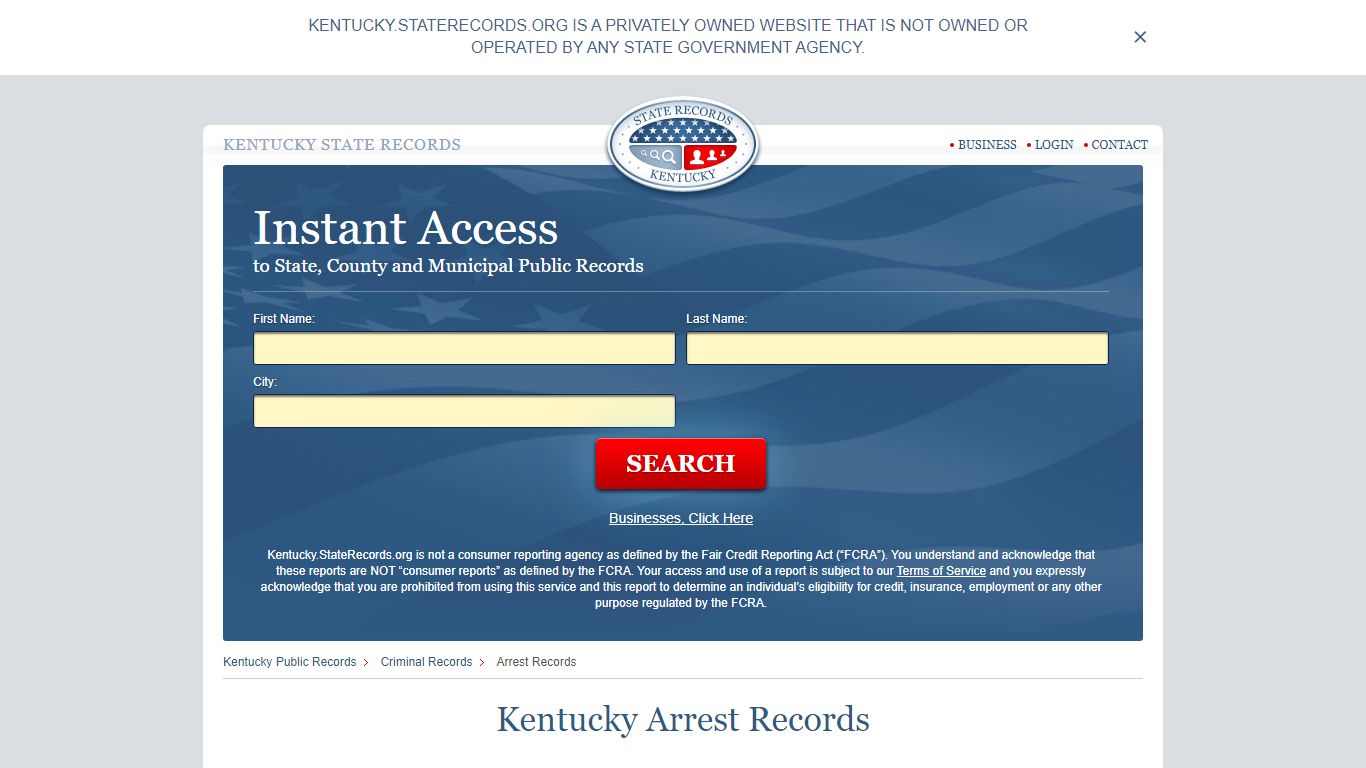 Kentucky Arrest Records | StateRecords.org